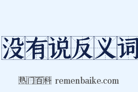 没有说反义词是什么意思的图片